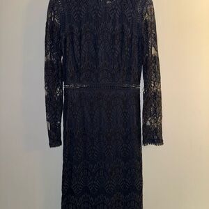 Love By Design Black Sheath Long Sleeve Dress